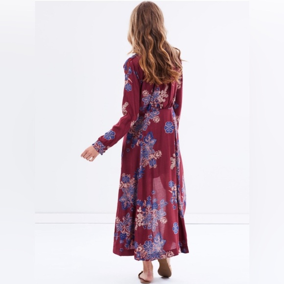 Free People Miranda Printed Midi Dress Size 4 - Picture 3 of 12